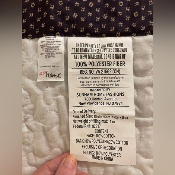 JC Penny Boho Home Quilted Valance New in Package - Picture 7 of 8